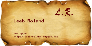Leeb Roland névjegykártya